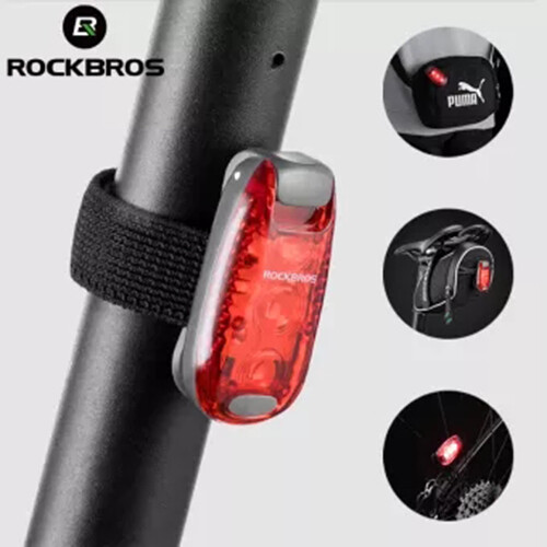 ROCKBROS Bike Tail Light MTB Road Bike Light Night Safe Warning LED Light Spoke lamp Cycling Running Helmet Tail Light Bicycle Accessories