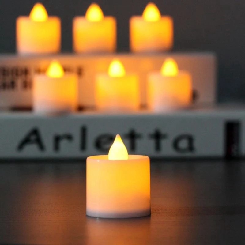 LED Candle Tea Light Simulation Color Flame Flash Battery Powered Wedding Birthday Party Decoration