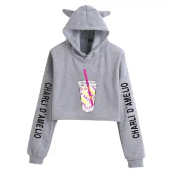 lazada crop top hoodie