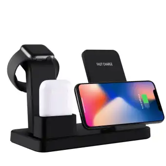 Q12 3 In 1 Quick Wireless Charger For Iphone Apple Watch Airpods And Other Android Smart Phones Lazada Singapore