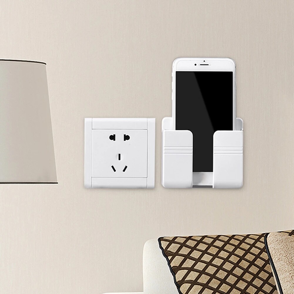 Giá Đỡ Sạc Điện Thoại Gắn Tường Giá Đựng Ổ Cắm, Màn Hình Đứng Phổ Quát Giá Đỡ Móc Treo Giá Đỡ