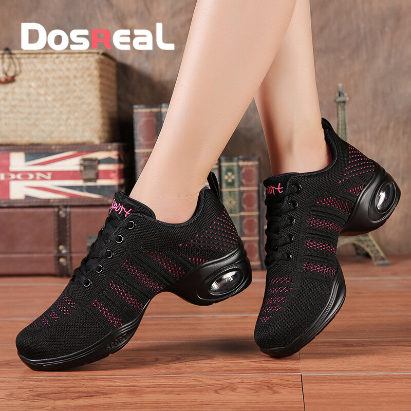 DOSREAL Women Sport Shoes Fashion Dance Shoes Sneakers For Women Breathable Soft Bottom Jazz Dancing Shoes Platform Women Shoes Big Size 41