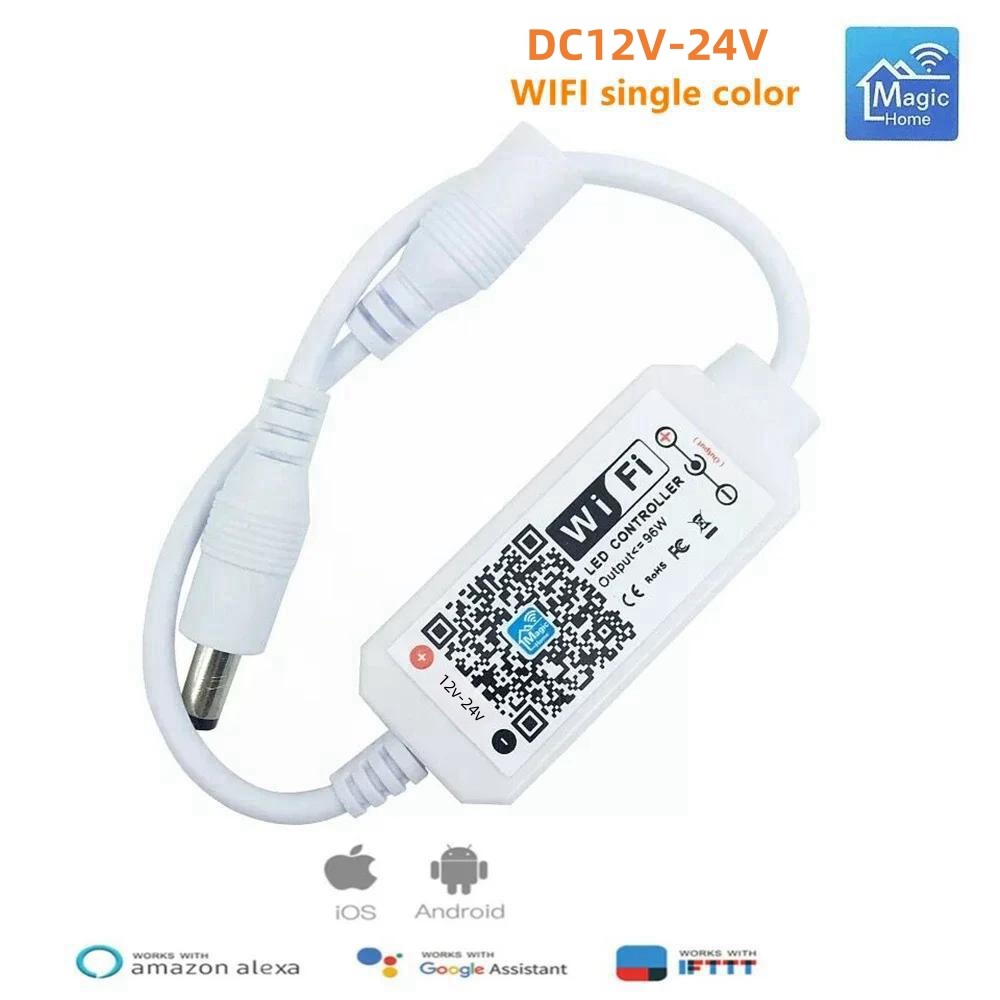 Magic home mini single color rgb rgbw rgbcct bluetooth music wifi controller dc5-24v ws2812 ws2811 rgb led strip light timing function 16million colors smartphone app control