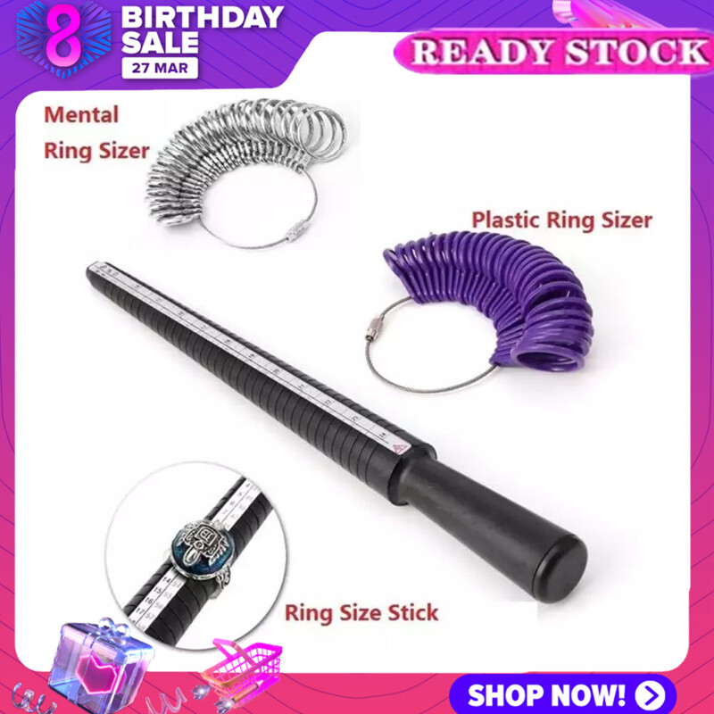 【Twinkle Star】Ring Size Mandrel Stick Finger Gauge Ring Sizer Measuring Jewelry Sizing Tool