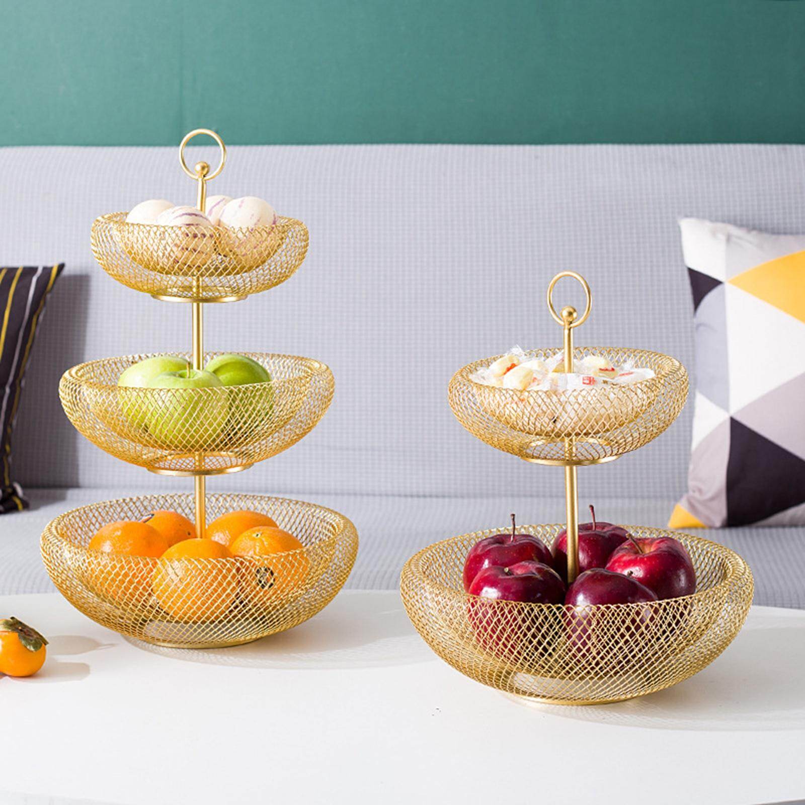 Blesiya 2 Tier Countertop Fruit Basket Vegetable Basket Fruit Holder for Storage