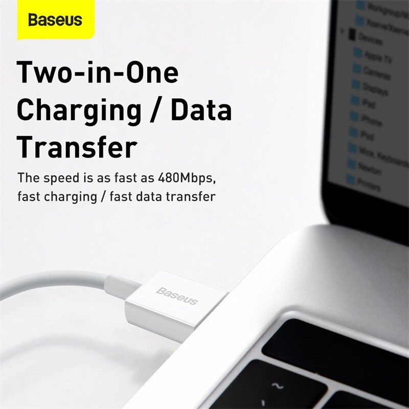 Baseus USB Cáp cho iPhone 14 13 12 11 Pro Max XS x 8 cộng với cáp 2.4A Cáp Sạc Nhanh Cáp cho iPhone sạc iPhone Cáp dữ liệu có đầu USB dòng