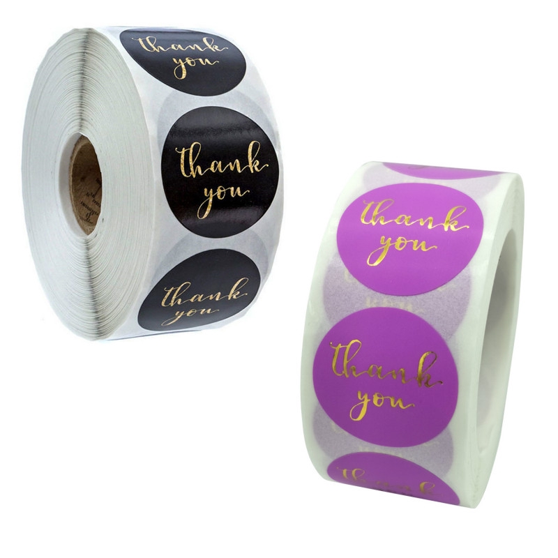 Gold Thank You Stickers Seal Labels for Your Order Business Wedding ...