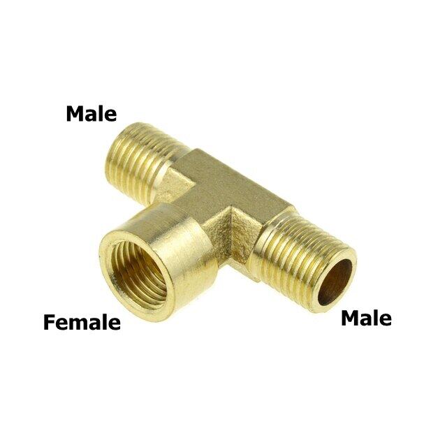 Brass Pipe Fitting Tee Elbow 2Way 3Way 1/8 1/4 3/8 1/2 3/4 Female ...