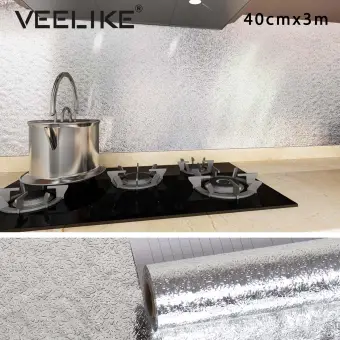 Veelike Kitchen Anti Oil Sticker Aluminum Film Wall Sticker