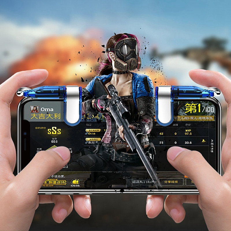 Cho PUBG Tay Cầm Chơi Game Điều Khiển Di Động L1 R1 Nút Bắn Trò Chơi Pubg Nút Kích Hoạt Trò Chơi Mini L1 R1 Cho Cần Điều Khiển Android Ios