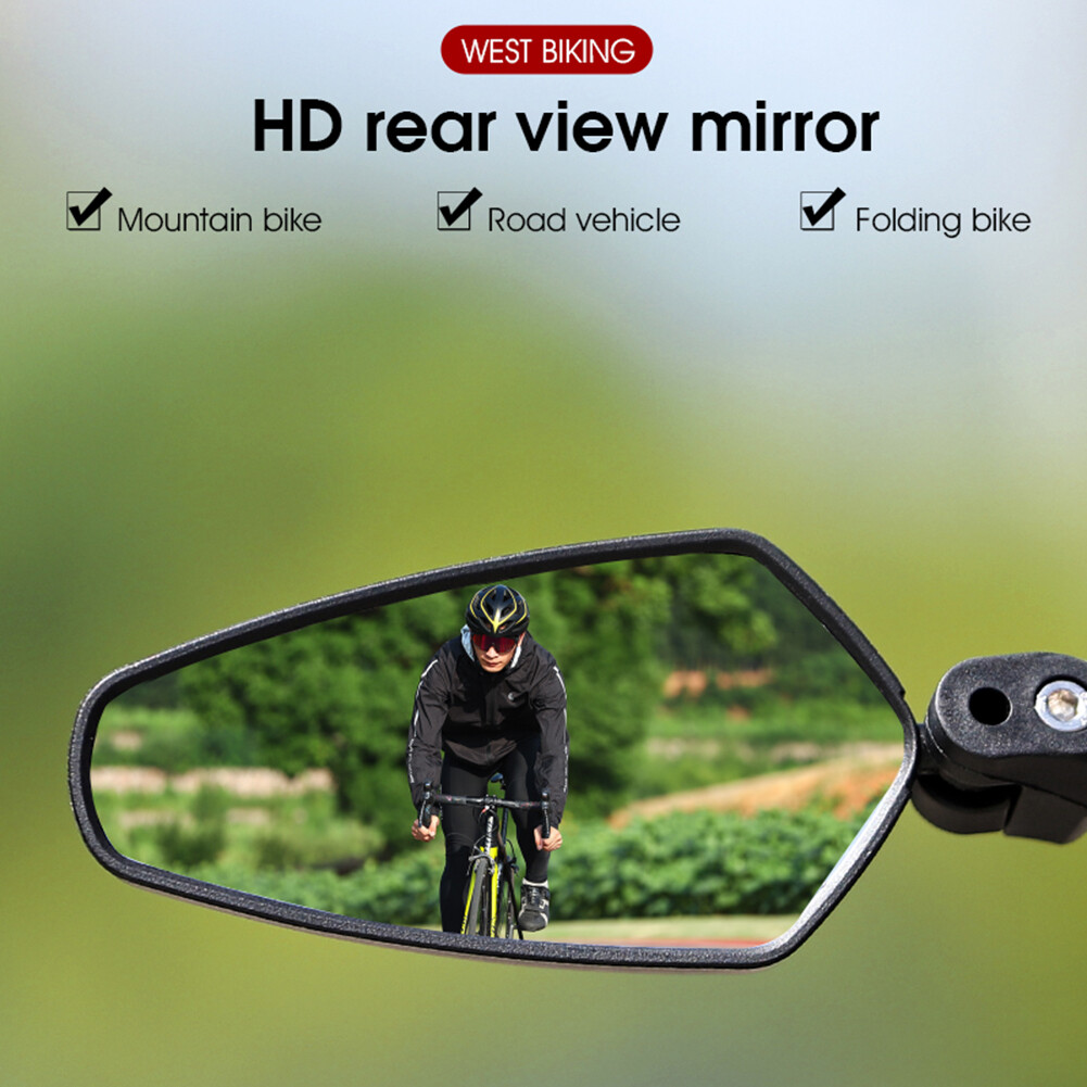 WEST BIKING Bike Rearview Mirror Adjustable Motorcycle Handlebar Reflector