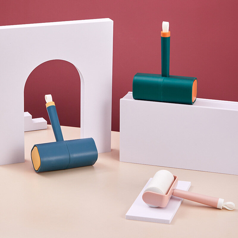 1pc Cats And Dogs Hair Remover Brush Fluff Cleaner Sticky Picker Lint Roller Carpet Dust Pet Hair Clothes Reusable