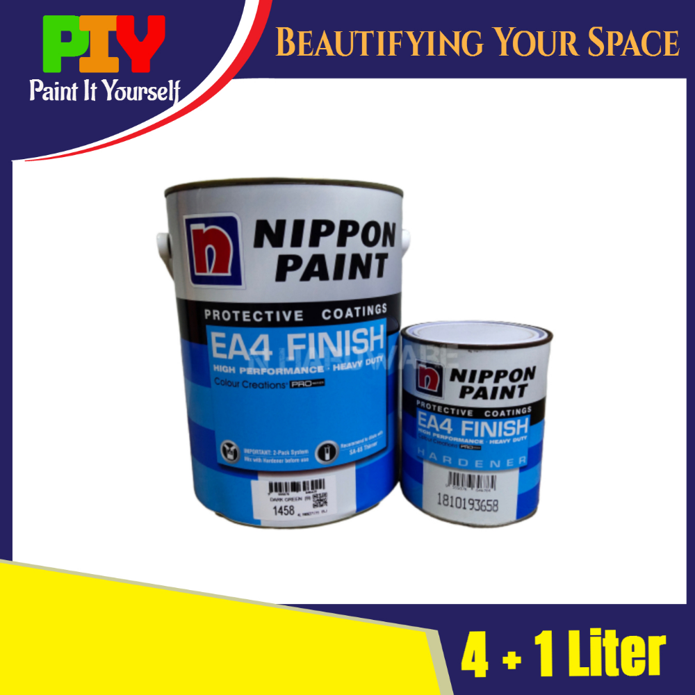 Nippon Paint Ea4 Finish (ready Stock) Cat Epoxy 5l - 5 Liter 