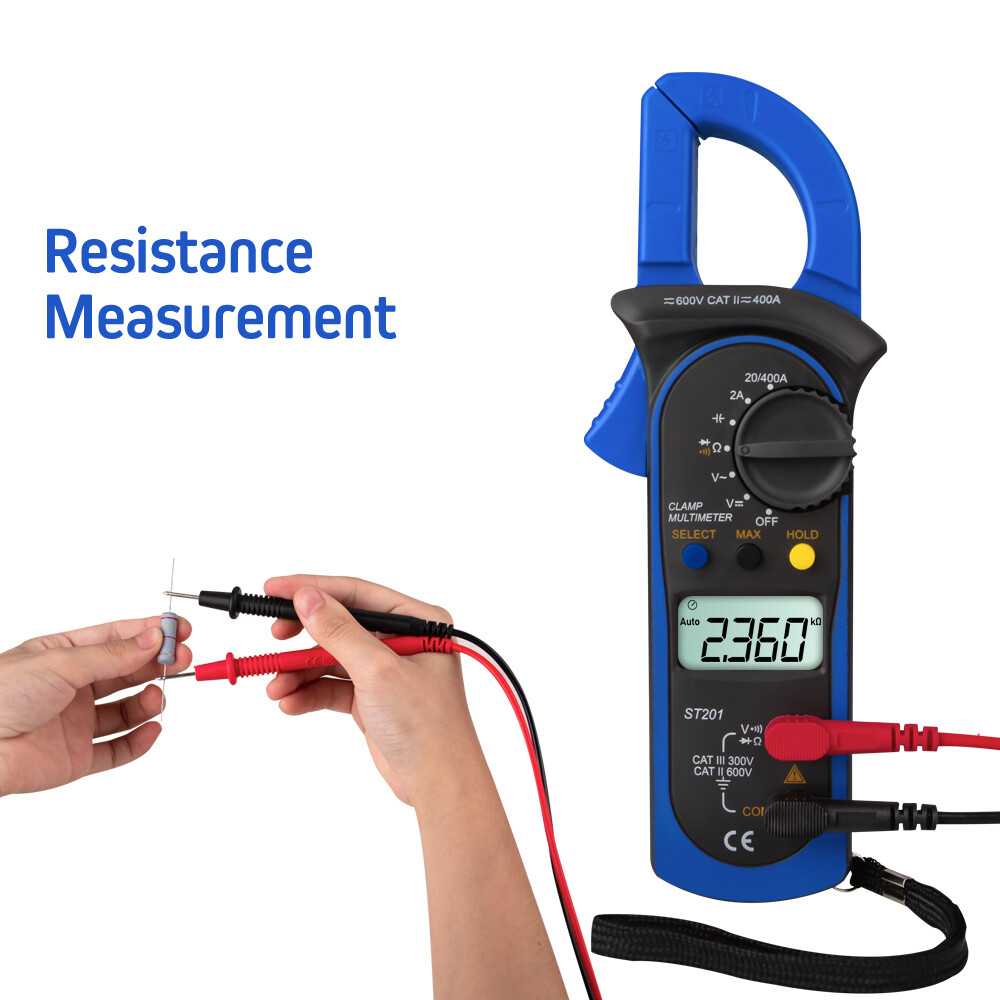 Cảm Biến Thông Minh, Kẹp Kỹ Thuật Số ST201 Đồng Hồ Vạn Năng, Kẹp Đếm 4000 Máy Kiểm Tra Tụ Điện Bán Dẫn Ampe Kế Máy Kiểm Tra Dòng Điện Áp AC / DC Cho Ô Tô