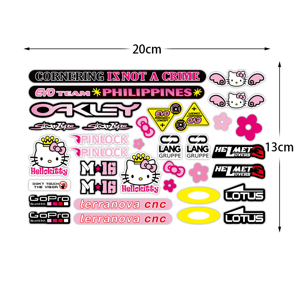 EVO Mũ Bảo Hiểm Kitty Miếng Dán Phản Quang Đề Can MotoGP