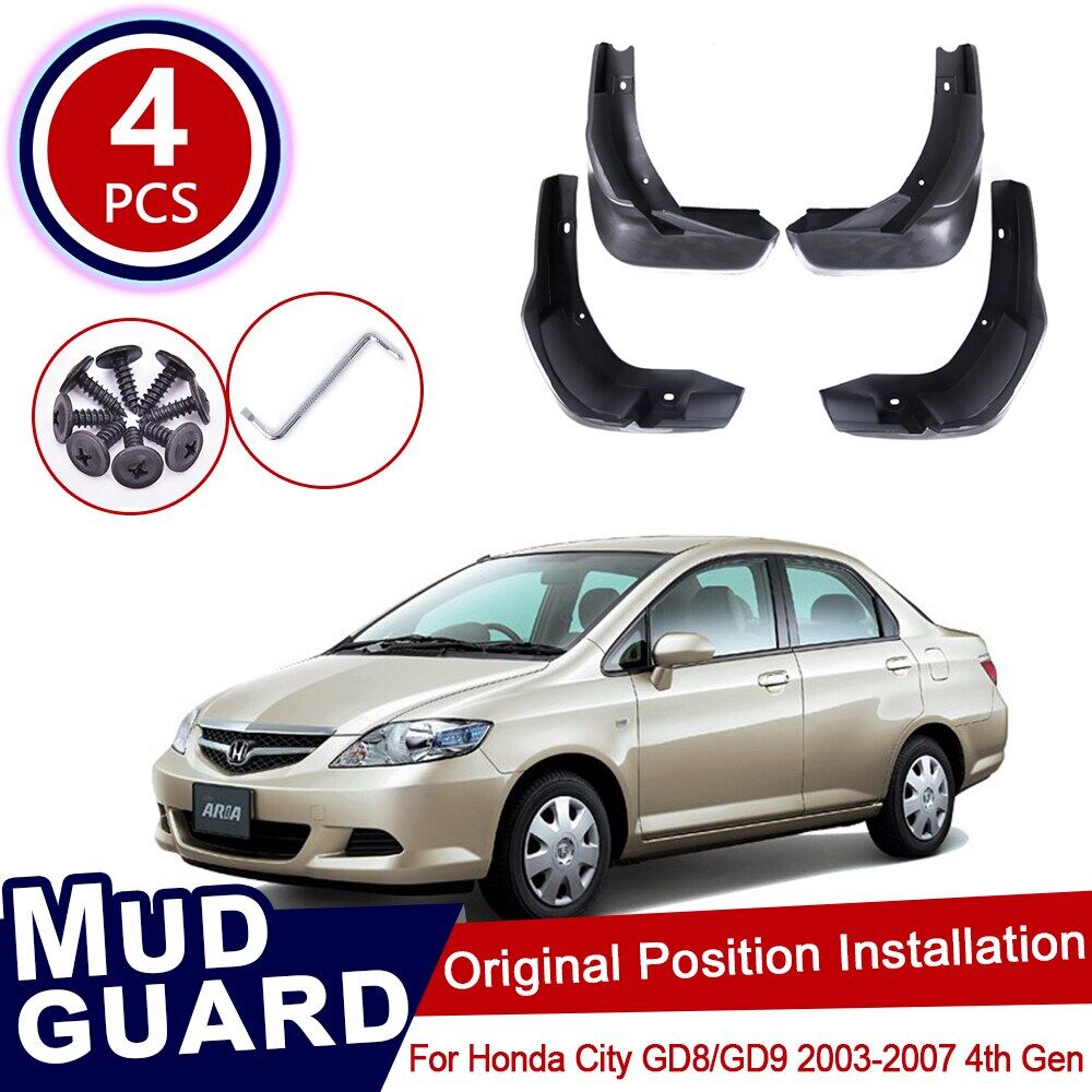 （borongwell）4Pcs Set for Honda City GD8 GD9 20032007 Car Mud Flaps