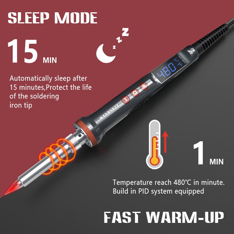 100W/200W Digital Electric Solde Iron Kit Set Temperature Adjustable 110V/220V Ceramic Heater Welding Solder With 4 Tips