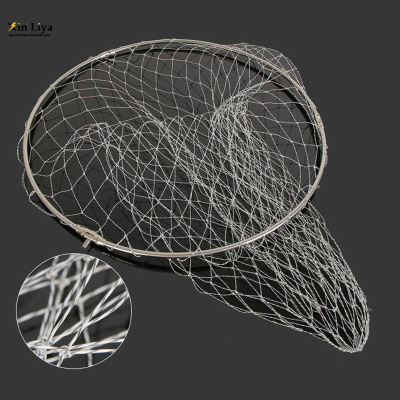 L-Xi Folding Fishing Brail Landing Net Head Foldable Nets Depth Landing ...