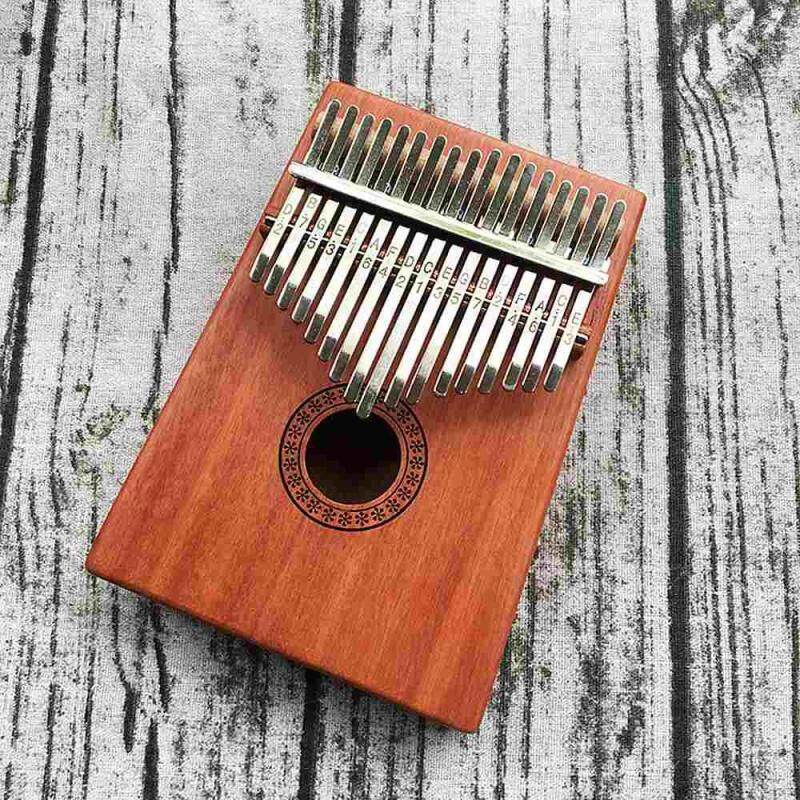 Jnan 17- Keys Kalimba High Quality Piano In Wood Mahogany Body Musical Instrument With Book Learning Tune Hammer Malaysia