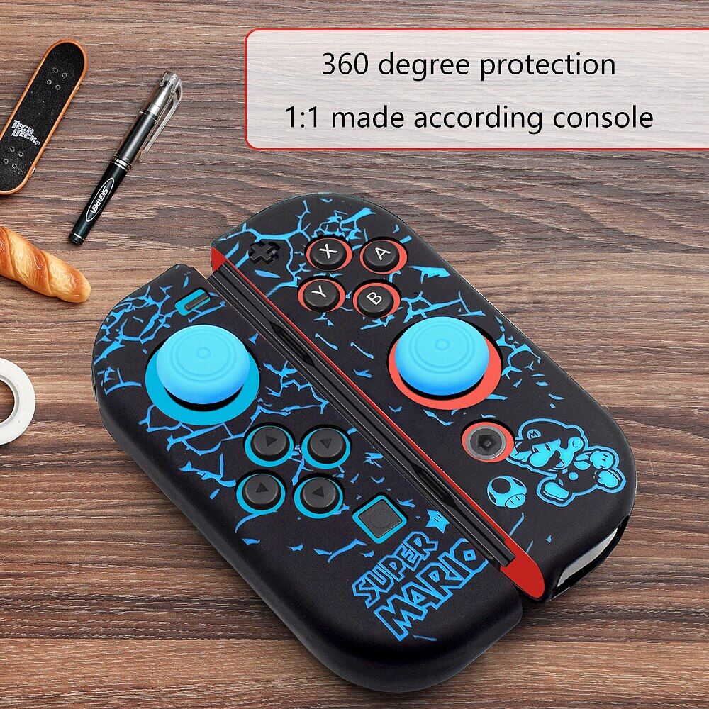Solft Silicone Case for Nintendo Switch Oled Joycon Cover Case with Thumbstick caps for NS Switch Controller Grip Joy-con Cover