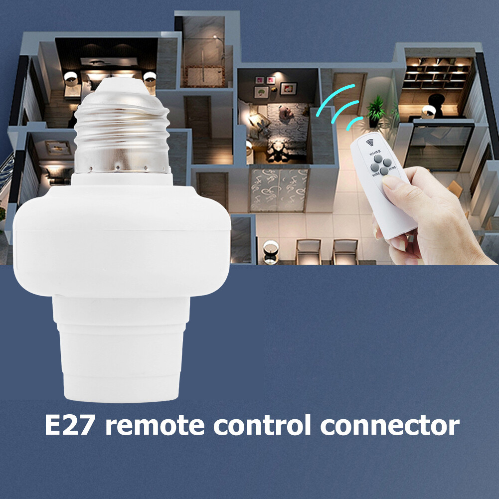 E27 Screw Light Holder Converter Remote Control Lamp Base Socket Connector