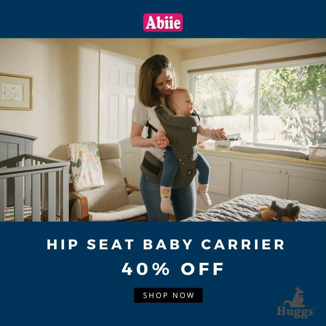 Abiie huggs baby 2024 carrier hip seat