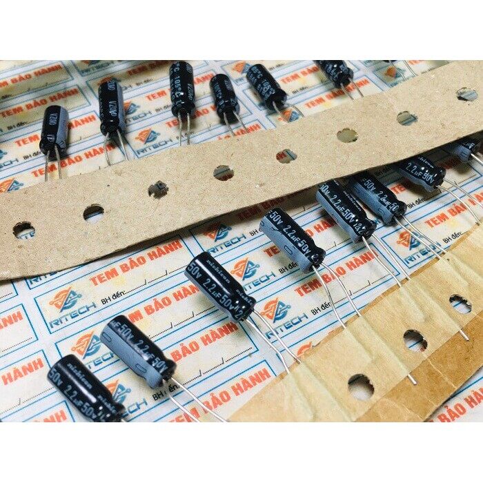 Combo 50 chiếc tụ hóa nichicon 2.2uf 50v kích thước 5x11mm