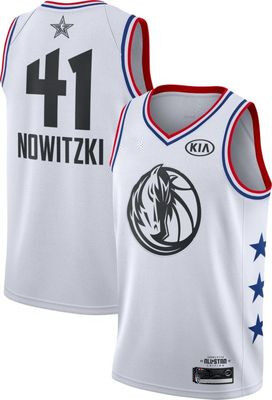 NBA Men 'S Dallas Mavericks #41 Nowitzki เสื้อบาสเกตบอลสีขาว