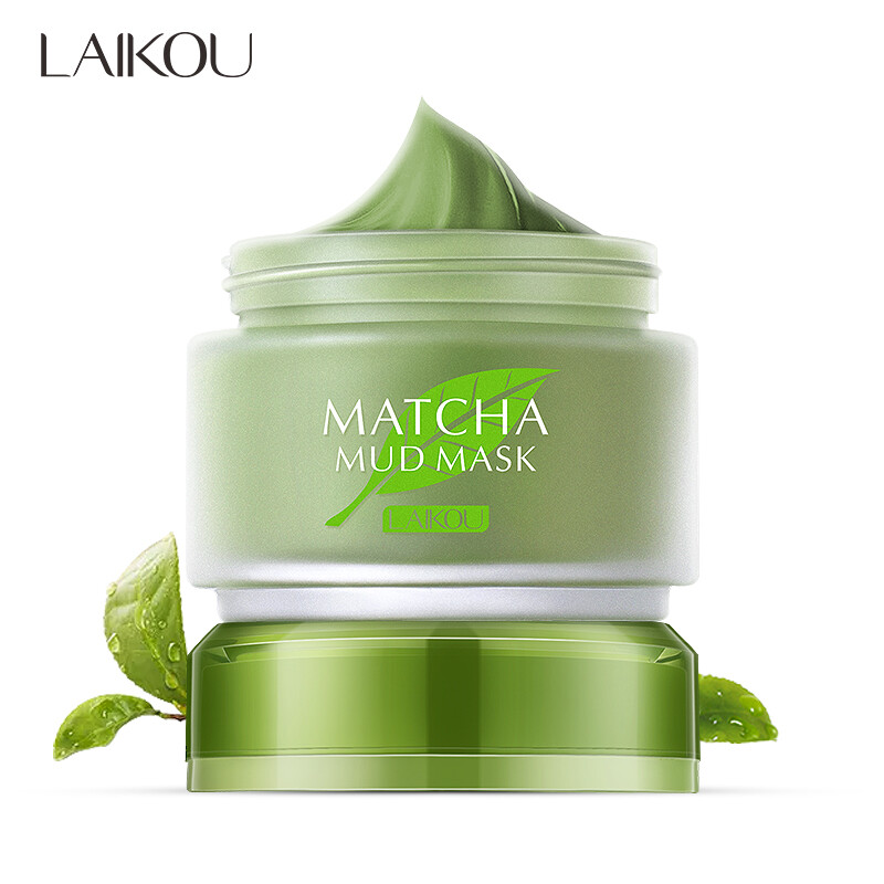 LAIKOU Matcha Mud Facial Mask Remove Acne Pores Cleansing Oil Control 85g