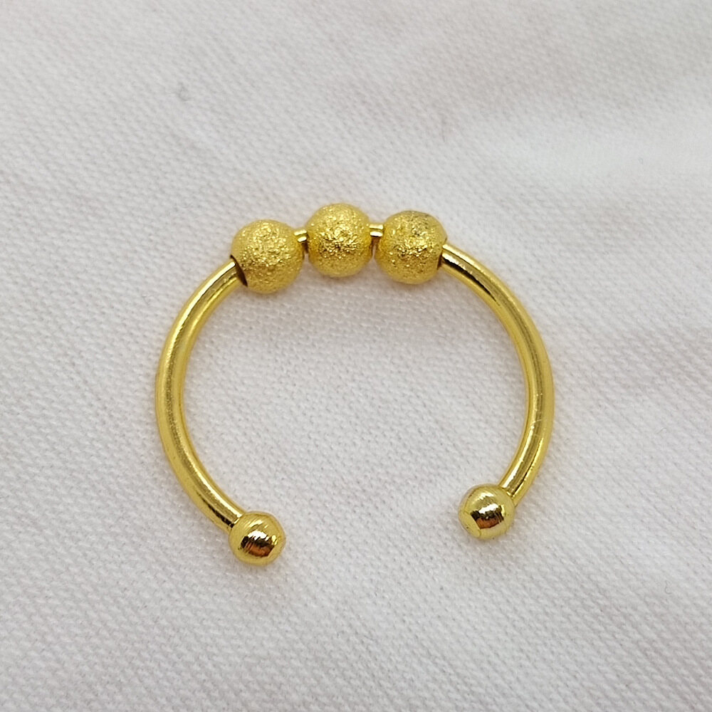St.kunkka 1pcs Turnable Bead Ring Anxiety Decompression Opening Ring For Men's and Women's Vintage Jewelry Travel Gifts