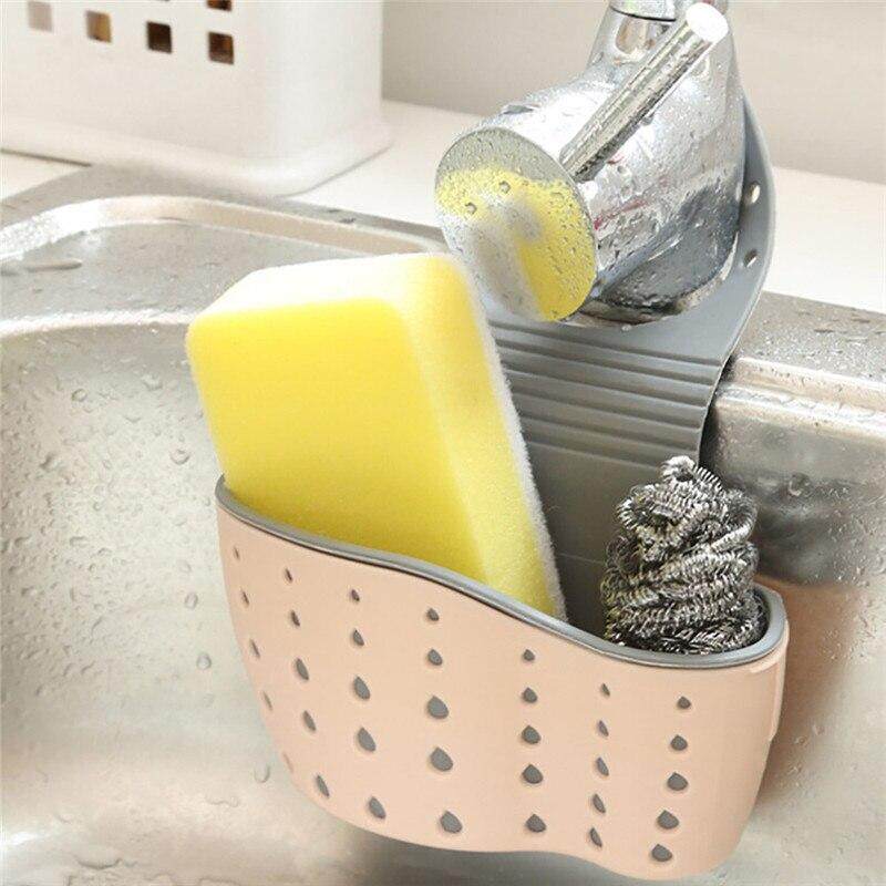 Useful Suction Cup Sink Shelf Soap Sponge Drain Rack Kitchen Sucker Storage Tool