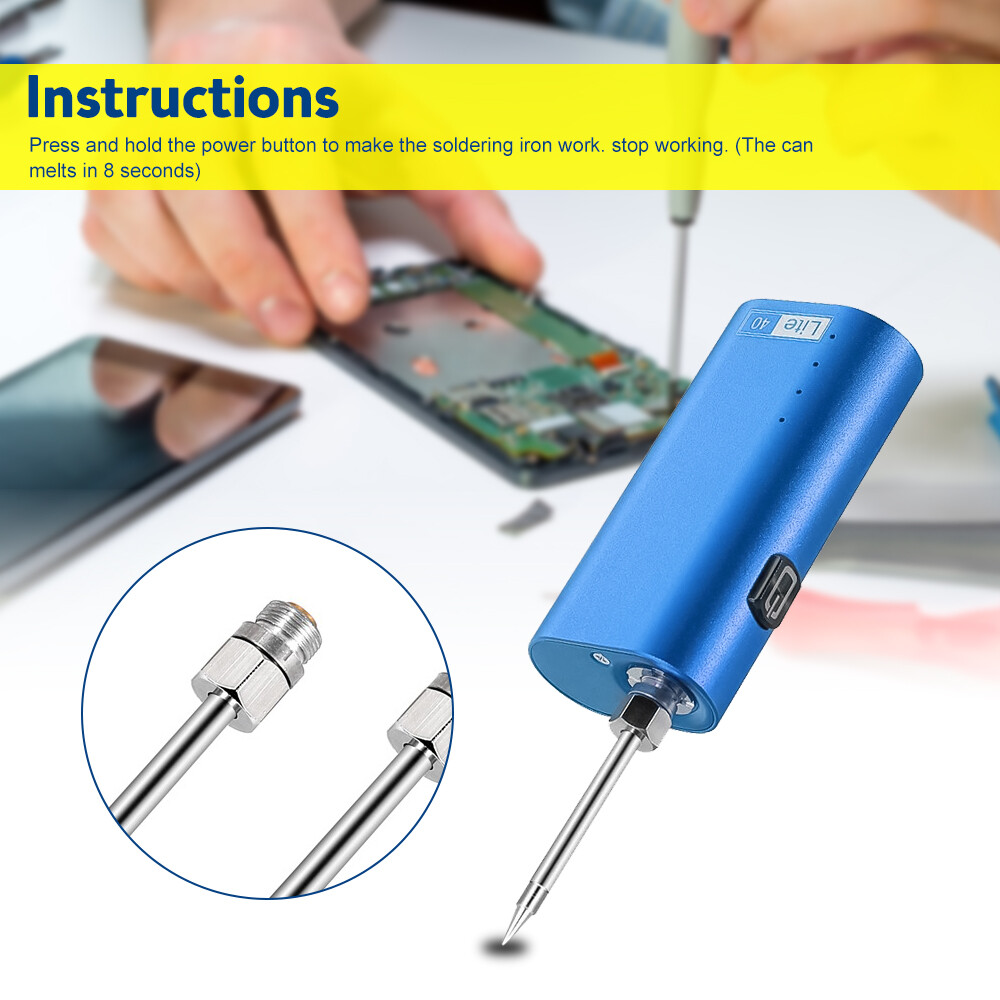 Mỏ Hàn Pin Giao Diện 510 Mỏ Hàn Điện Cầm Tay Sạc USB Không Dây Mỏ Hàn Điện 40W Bảo Trì Hàn Gia Dụng