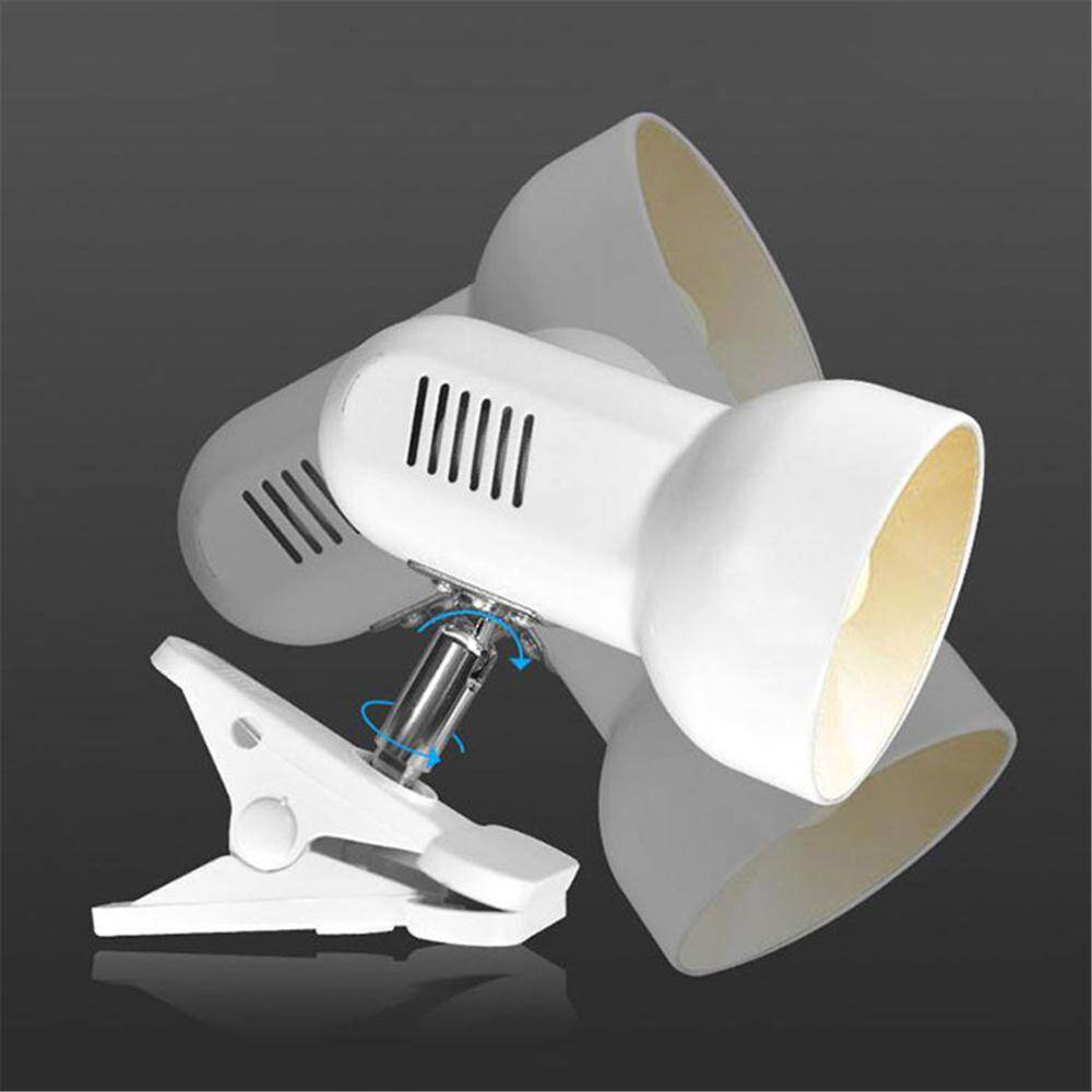 {hot} Black White E27 Desk Lamp for Dorm Room Clip DIY Table Lamp Holder Replaceable Light Source led Table Lamp Clip lamp for Reading