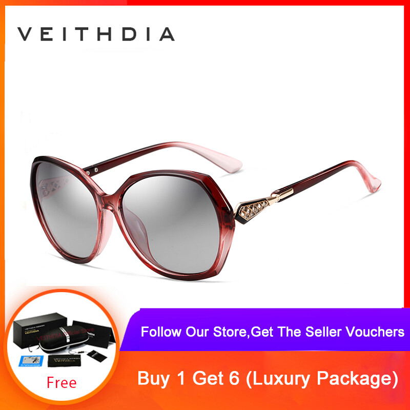 VEITHDIA 3169 Ladies Sunglasses Polarized Gradient Lens Luxury Designer Glasses