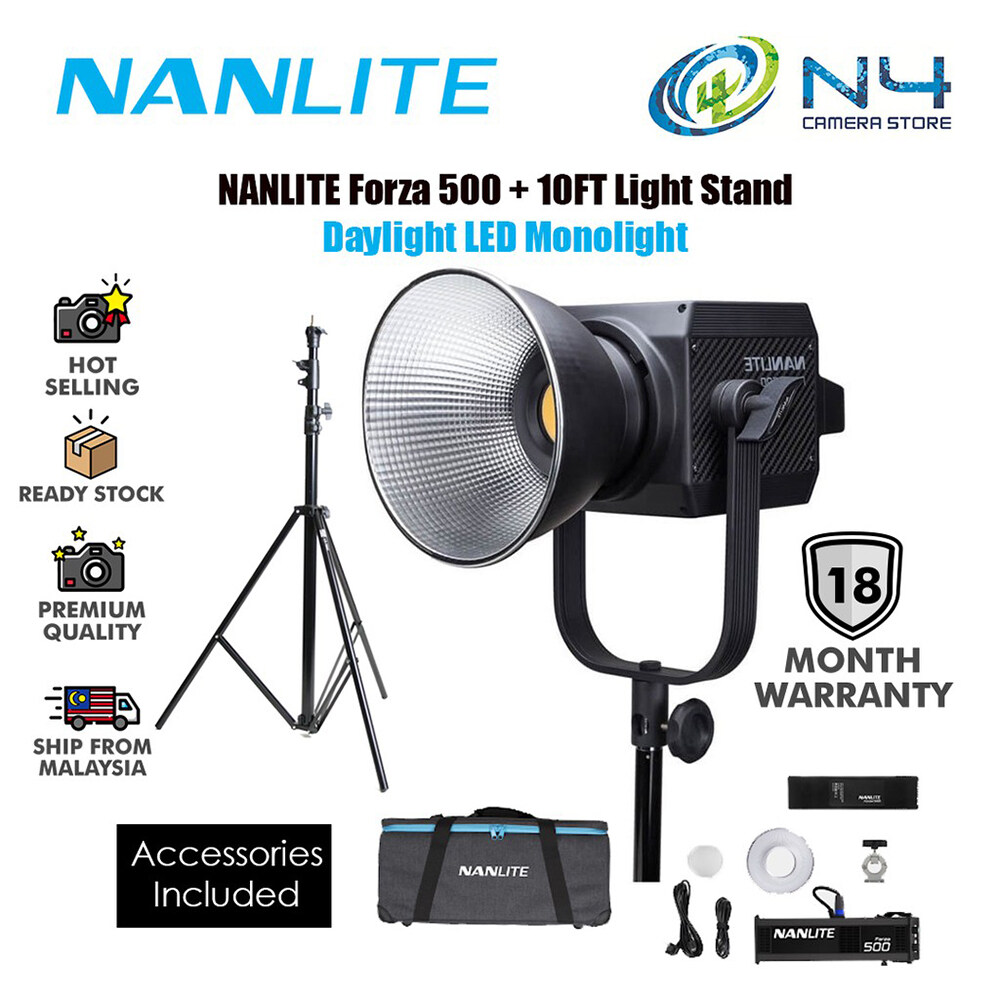 Nanlite Forza 500 500W Photography lighting COB LED Light 5600K Daylight  for outdoor Video Movie Light Professional | Lazada