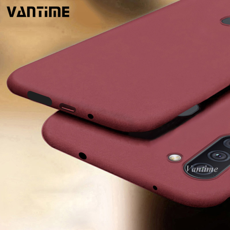 Ốp Vantime Cho Samsung Galaxy A11 Ốp Bảo Vệ Điện Thoại Nhám Siêu Mỏng Ốp Đá Sa Thạch Mềm
