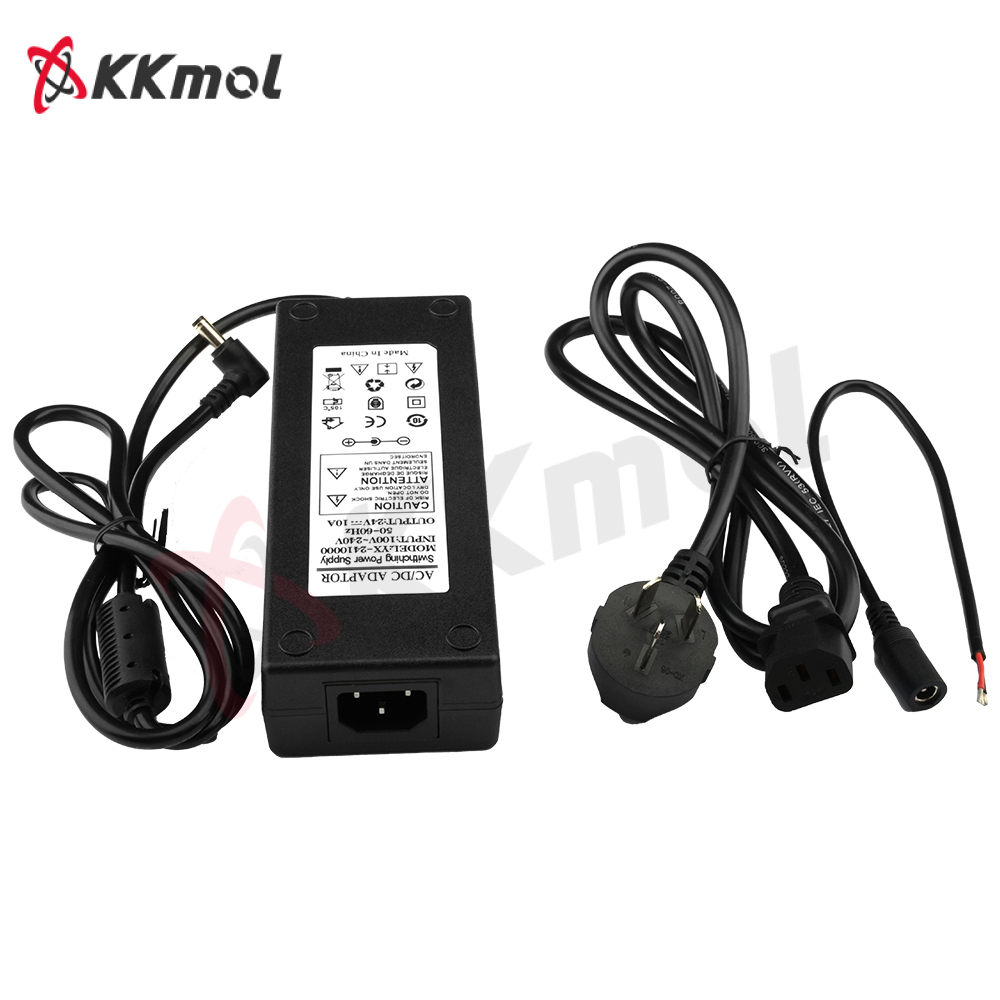 Kkmol power adapter 24v 10a switching power supply input voltage: ac 100-240v~50/60hz output voltage: dc 24v output current: dc 10a