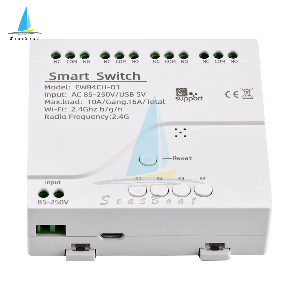 [Seasboat] Portable Wireless Remote Control WiFi Intelligent Switch AC85-250V Receiver Smart Home Auto Module Wifi Switcher