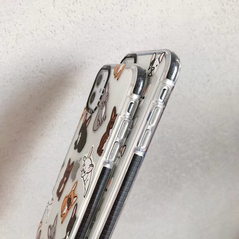 การ์ตูนสุนัขป้องกันการล่มสลายกรณีนุ่มสำหรับiPhone 11 11pro 11ProMax 7 8 7 พลัส 8 พลัสX XR XSสูงสุด 6 6 บวกSE 2020 แบบปลอกที่ชัดเจน สี #2 สี #2รูปแบบรุ่นที่ีรองรับ Apple iPhone 8 plus