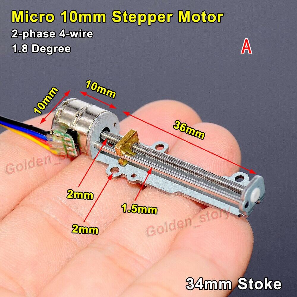 DC5V 2 Phase 4 Wire Miniature 8mm Stepper Motor Mini Stepping Motor Linear Screw 