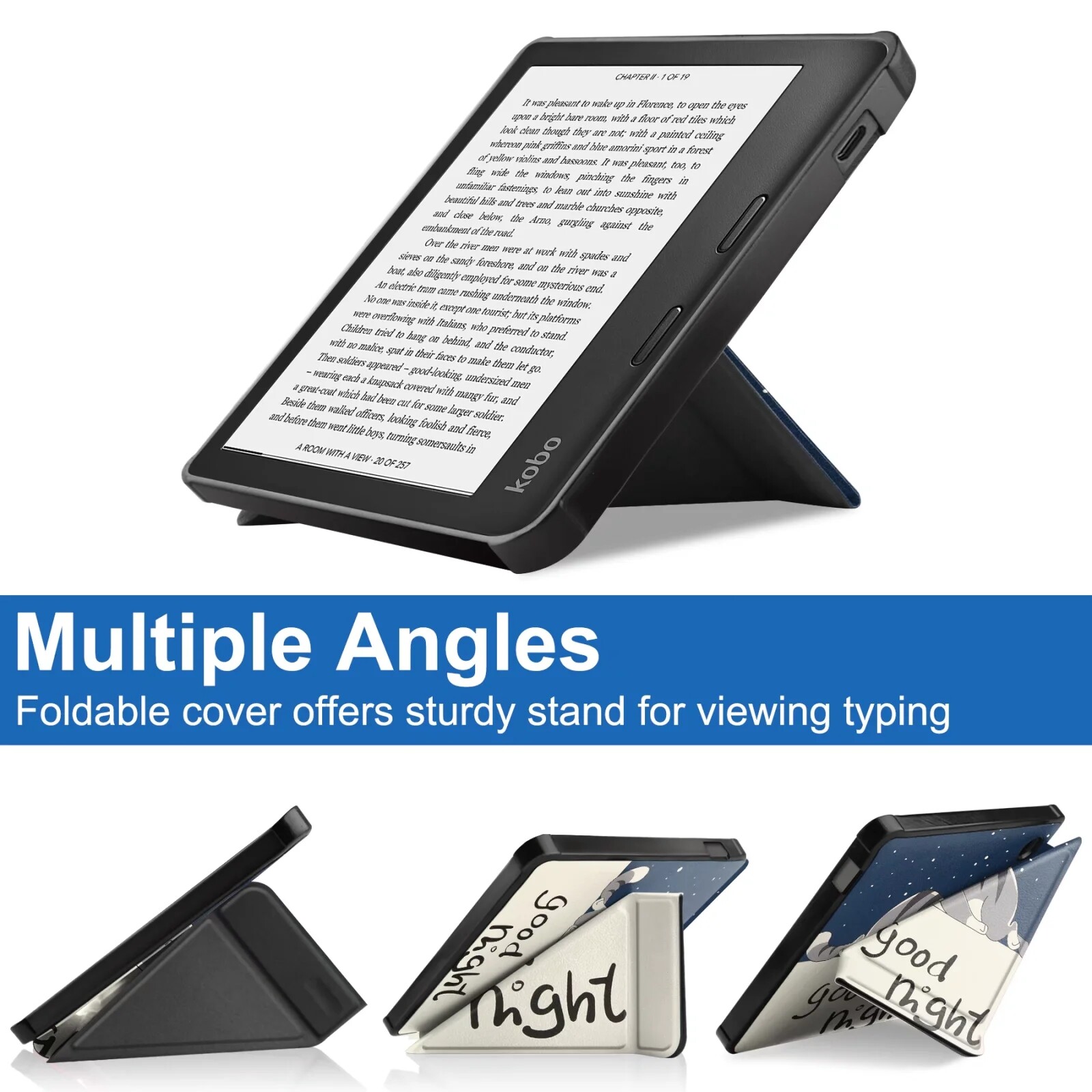 For Kobo Libra 2 E-Book Ereader transform stand Case TPU Soft Shell Stand Function Libra2 7 inch cover