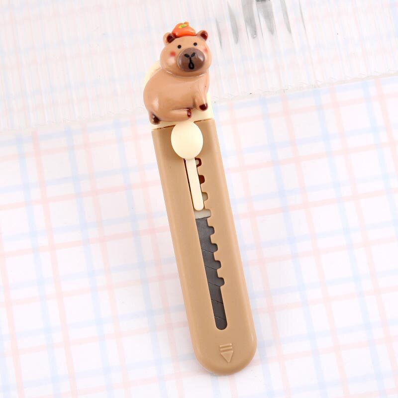Dễ thương capybara dao tiện ích mini xách tay cắt cắt giấy dao