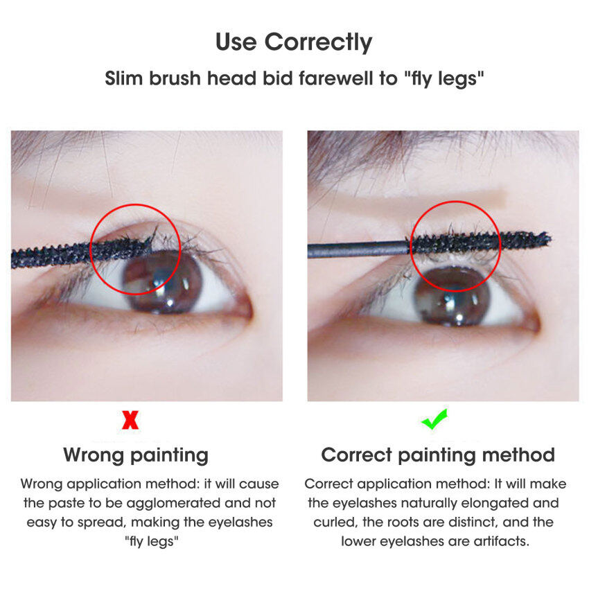 Waterproof Mascara Thick Pull Long Curl Eyelashes Liquid Not Easy Dizzy Dye Eye Lashes Quick Waterproof