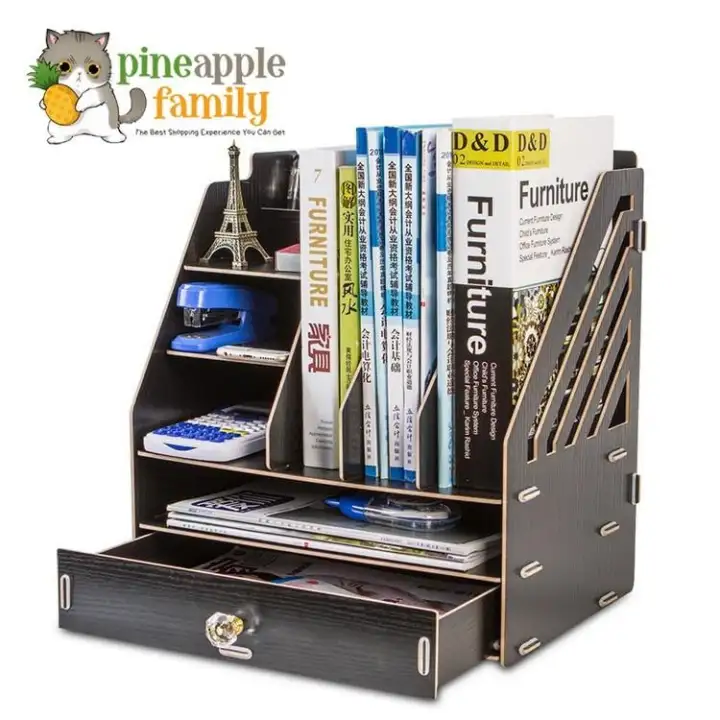 Callum All In One Wood Desktop Office Supplies Organizer Wood Desktop Office Supplies Organizer