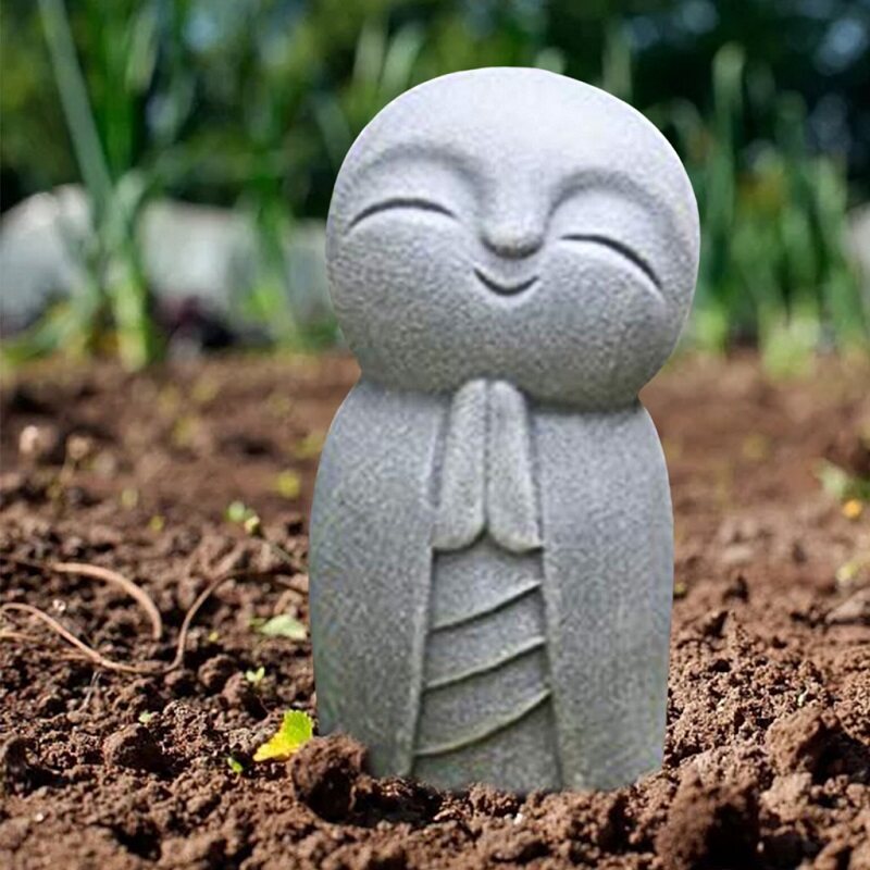 Tượng Phật Tượng Điêu Khắc Phật Jizo Nhỏ Dễ Thương Đồ Trang Trí Sân