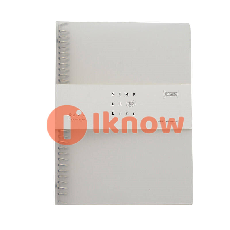 I know A5 A4 B5 Waterproof Matte Document Sleeve Folder Plastic Loose Leaf Bags Clear PVC Ring Binder Notebook Cover
