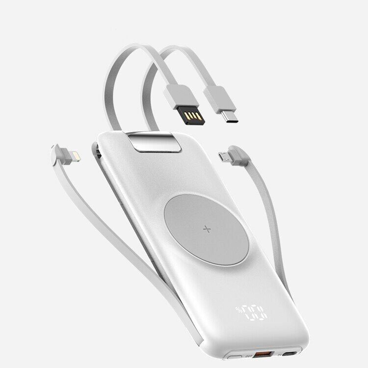 Zeallion Wireless Charger Power Bank For iPhone Powerbank PD 22.5W Fast Charging Portable Chargers with Holder Stand