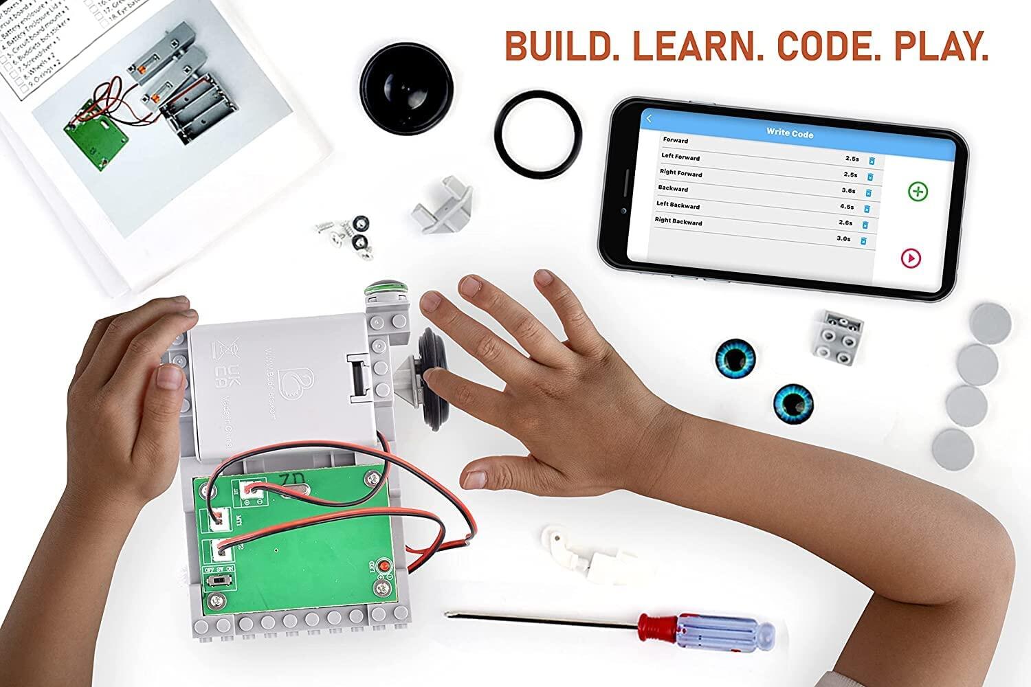 Buddlets-Bot Robot Đồ Chơi Kit Cho Trẻ Em Lứa Tuổi 8-12-Gốc Mã Hóa Robot Đồ Chơi Xe Hơi Cho Người Mới Bắt Đầu-Kỹ Thuật Tự Làm Xây Dựng Kit Với Giọng Nói, Mã Hóa & Ứng Dụng Robot Điều Khiển