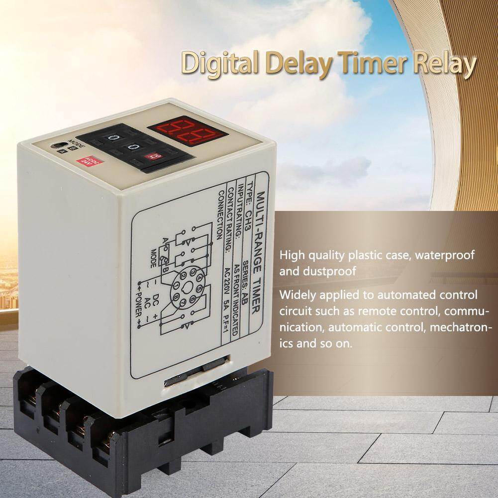 AH3-DM Dual Mode Delay Timer Relay 0.01S-99H LED Display 12/24/110/220/380V
