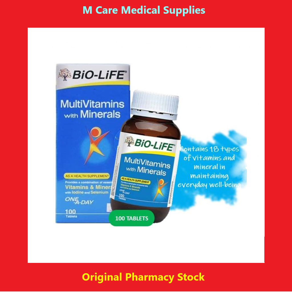 BioLife Multivitamins With Minerals 100 Tablets Lazada